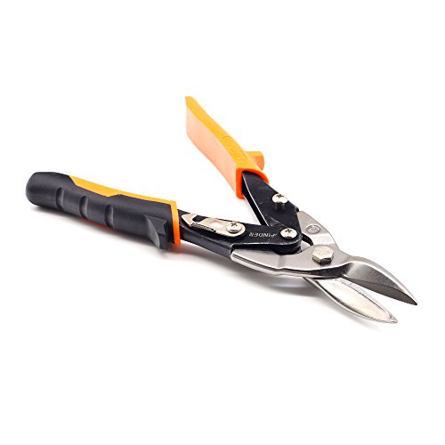 Finder 10 Straight Cut Aviation Snips, Scissors for Cutting Hard...