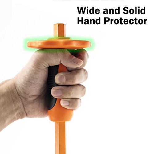 Finder 12-Inch Heavy Duty Flat Chisel With Hand Protection, Flat H...
