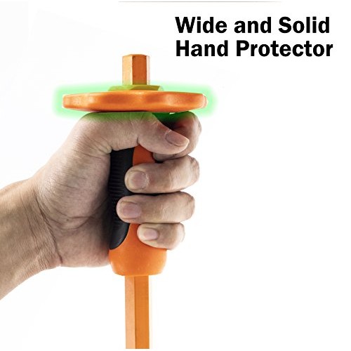 Finder 12-Inch Heavy Duty Flat Chisel With Hand Protection, Flat H...