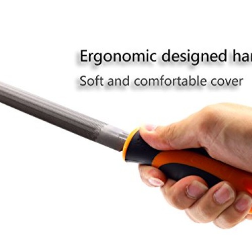 Finder 8 Semi Round Hand Rasp File Set with Rubber Grip + Plasti...