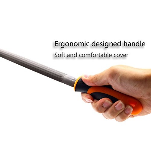 Finder 8 Semi Round Hand Rasp File Set with Rubber Grip + Plasti...
