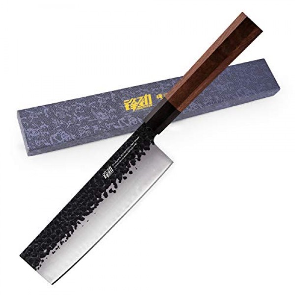 7 inch Nakiri Knife by Findking-Dynasty series-3 layer 9CR18MOV cl...