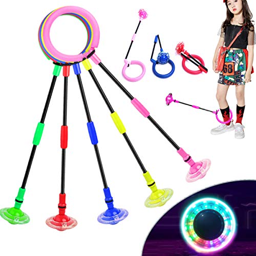 Fine Deal Flashing Jumping Ring Children Colorful Ankle Skip Jump ...