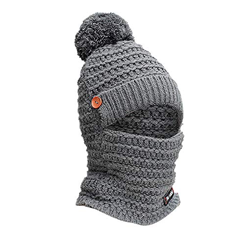 Fine Women Men Warm Knit Beanie Scarf Set Plush Hat Neckerchief Se...