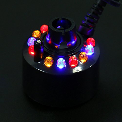 12LED Mist Maker Fogger Atomizer Air Humidifier Water Fountain Pon...