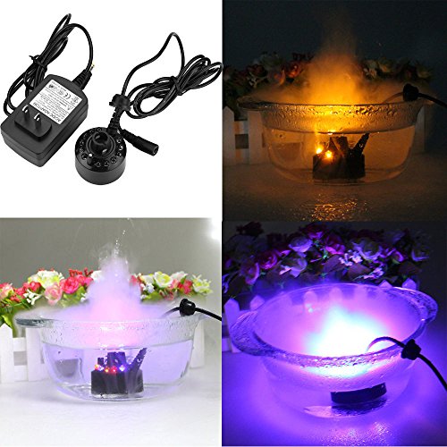 12LED Mist Maker Fogger Atomizer Air Humidifier Water Fountain Pon...
