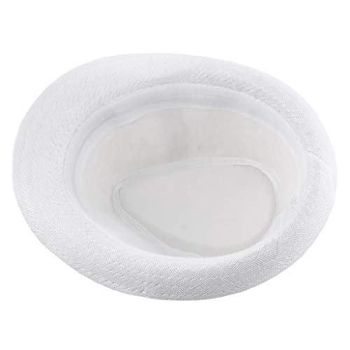 Jazz Hat Mens Breathable Linen Top Hat Outdoor Sun Hat Curly Brim...