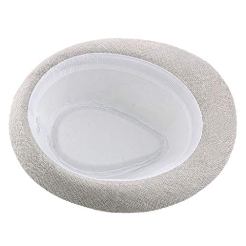 Jazz Hat Mens Breathable Linen Top Hat Outdoor Sun Hat Curly Brim...