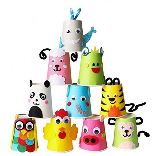 200pcs 25mm/1 inch Wiggle Googly Eyes with Self-Adhesive Round Bla...
