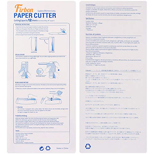 Firbon A4 Paper Cutter 12 Inch Titanium Paper Trimmer Scrapbooking...