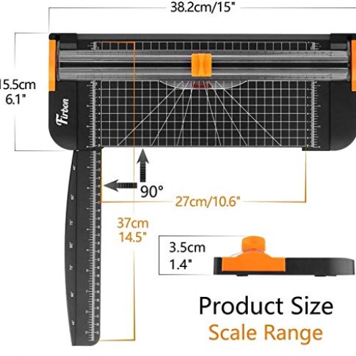Firbon A4 Paper Cutter Bundle with 5Pcs Replacement Blades, 12 Inc...