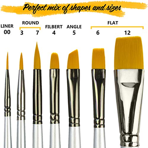 Art Paint Brushes for Acrylic Painting Watercolor Oil Gouache - Bo...