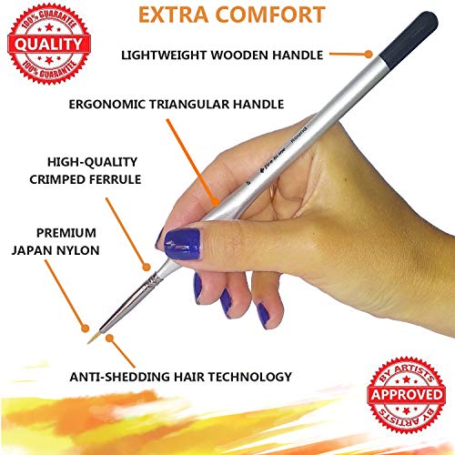 Miniature Paint Brush Set 6pcs + 1 Free - Best Find Detail Paint B...