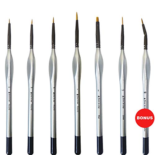 Miniature Paint Brush Set 6pcs + 1 Free - Best Find Detail Paint B...