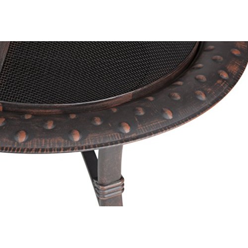 Fire Sense 60857 Roman Fire Pit, Brushed Bronze