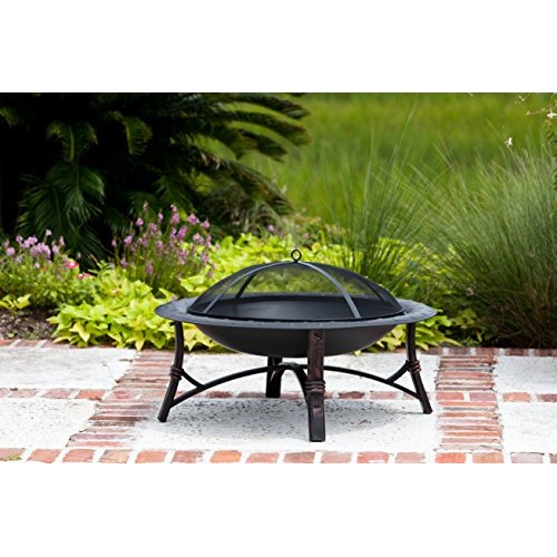 Fire Sense 60857 Roman Fire Pit, Brushed Bronze