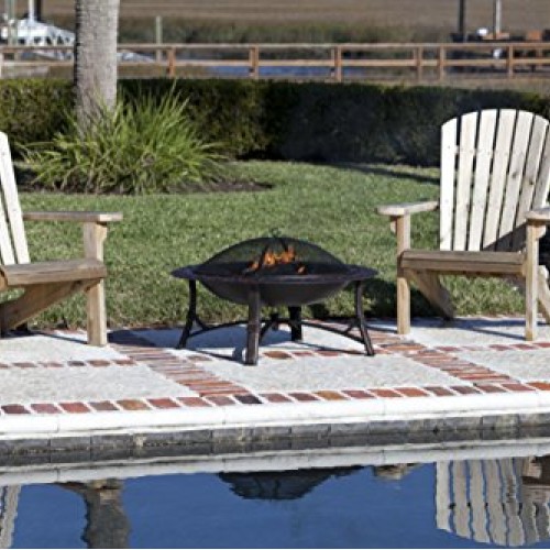 Fire Sense 60857 Roman Fire Pit, Brushed Bronze