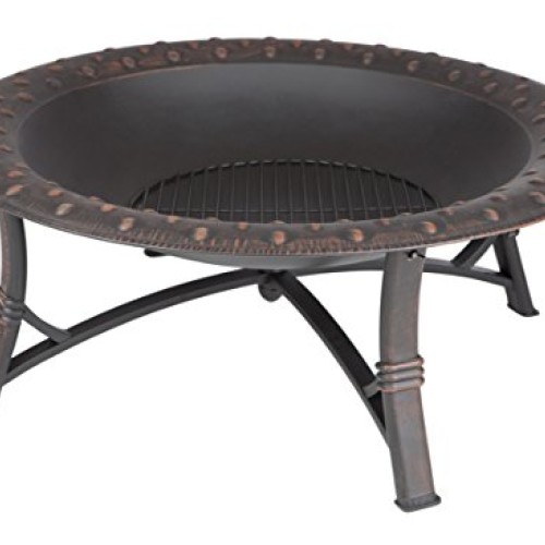 Fire Sense 60857 Roman Fire Pit, Brushed Bronze