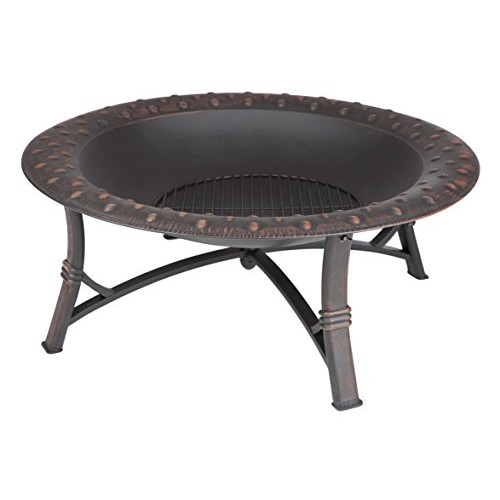 Fire Sense 60857 Roman Fire Pit, Brushed Bronze