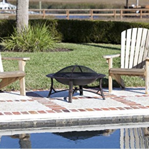 Fire Sense 60857 Roman Fire Pit, Brushed Bronze