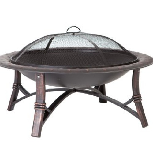 Fire Sense 60857 Roman Fire Pit, Brushed Bronze