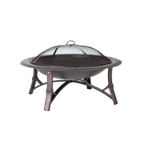 Fire Sense 60857 Roman Fire Pit, Brushed Bronze