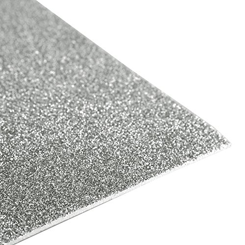 Glitter EVA Foam Sheet, 9-1/2-Inch x 12-Inch, 10-Pack Silver