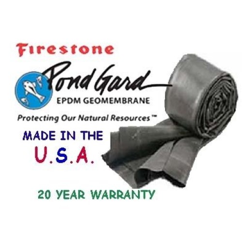 Firestone 12 X 15 EPDM Rubber 45 ml POND LINER-water garden-pool...