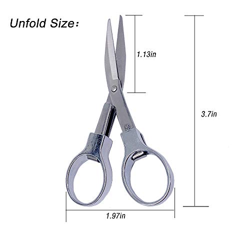 2Pcs Folding Scissors, Portable Mini Scissors, Stainless Steel Tel...