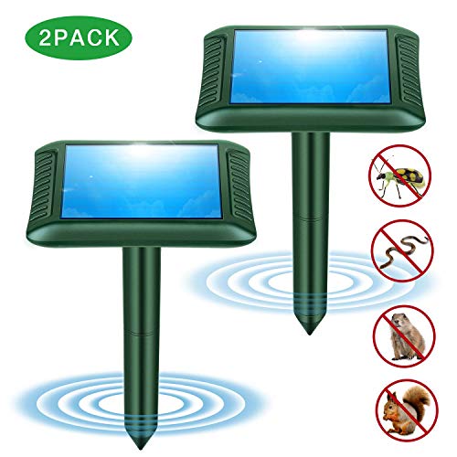 Firlar Animal Repeller Ultrasonic Solar Spikes Motion Sensor and F...