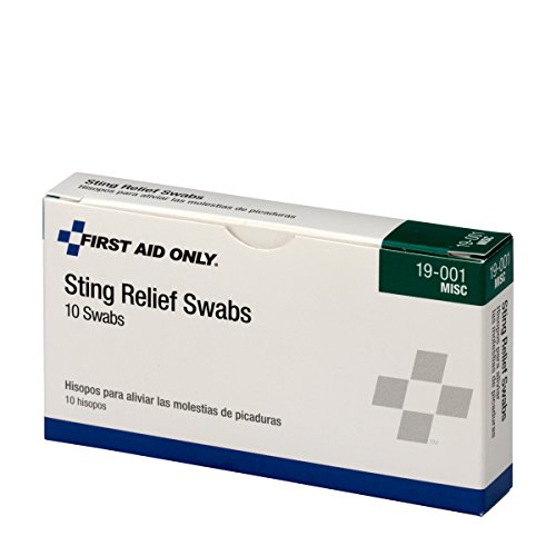 First Aid Only 19-001 Sting Relief Swab Box of 10