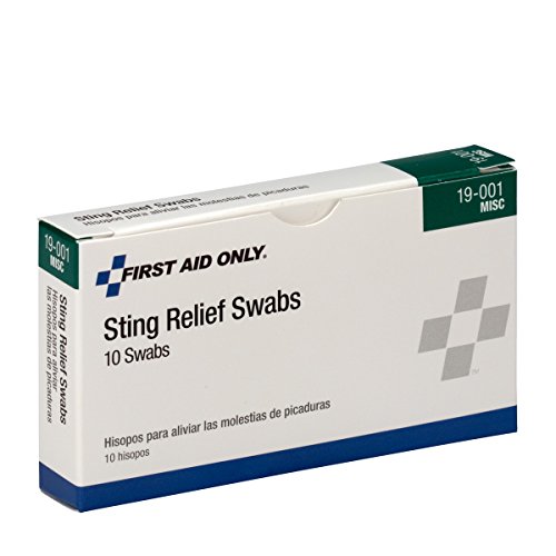 First Aid Only 19-001 Sting Relief Swab Box of 10