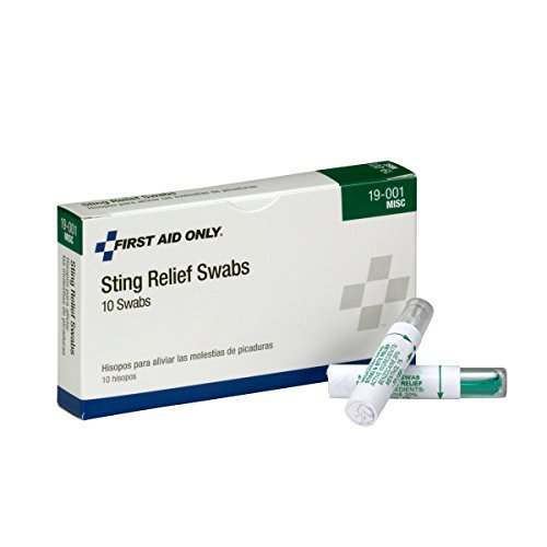 First Aid Only 19-001 Sting Relief Swab Box of 10