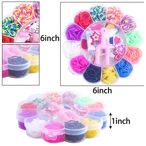Fishdown 12 Color Loom Rainbow Rubber Bands Kit Bracelet Making Ru...