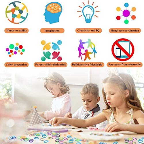 Fishdown 12 Color Loom Rainbow Rubber Bands Kit Bracelet Making Ru...