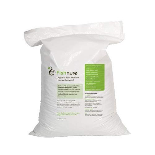 Fishnure 8 Pound Fish Manure Organic Living Humus Compost Soil Con...