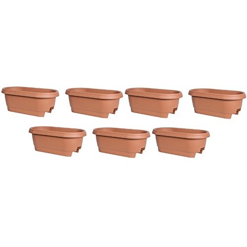 Bloem Llc 477241-1001 24 Terracotta Colored Deck Rail Planter