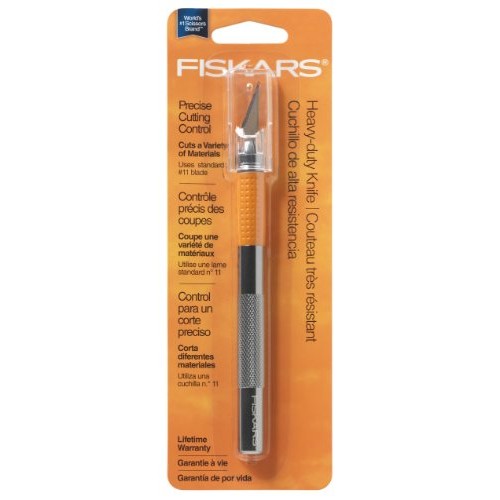 Fiskars 167110-1001 Heavy Duty Die Cast Craft Knife, 8 Inch,Orange