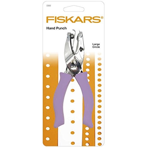 Fiskars 23527097J Circle Hand Punch, 1/4 Inch, Purple