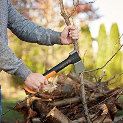 Fiskars 378501-1002 X7 Hatchet 14, 14 Inch, Black/Orange