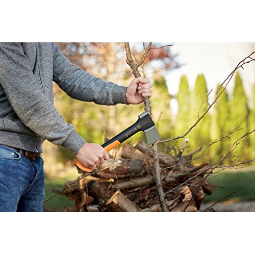 Fiskars 378501-1002 X7 Hatchet 14, 14 Inch, Black/Orange