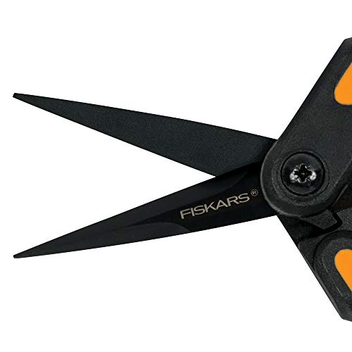 Fiskars 399241-1002 Micro-Tip Pruning Snips, Non-Stick Blades, 2 C...