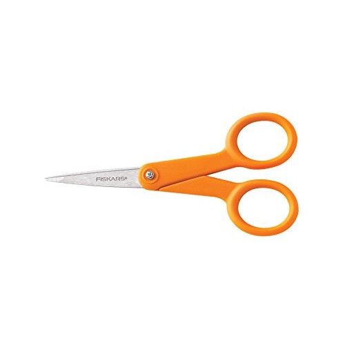 Fiskars 94817797 Micro-Tip Scissors, 5 Inch, Orange