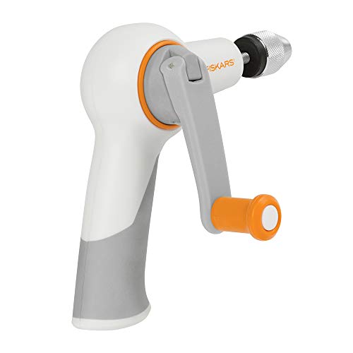 Fiskars Crafts 132420-1001 DIY Precision Hand Drill, Grey, White/Gray