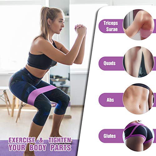Resistance Bands for Legs and Butt Exercise Bands - Non Slip Elast...