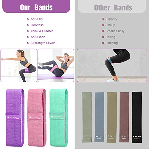 Resistance Bands for Legs and Butt Exercise Bands - Non Slip Elast...