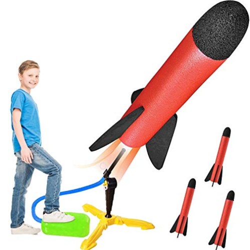 Toy Rocket Launcher for Kids – Shoots Up to 100 Feet – 3 Colorful ...