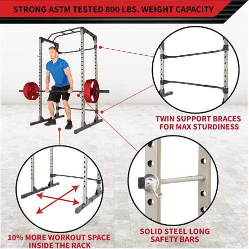 Fitness Reality Squat Rack Power Cage with | Optional Lat Pulldown...