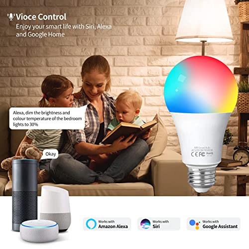 Fitop Smart Bulbs, WiFi LED Smart Light Bulb, RGBCW Color Changing...
