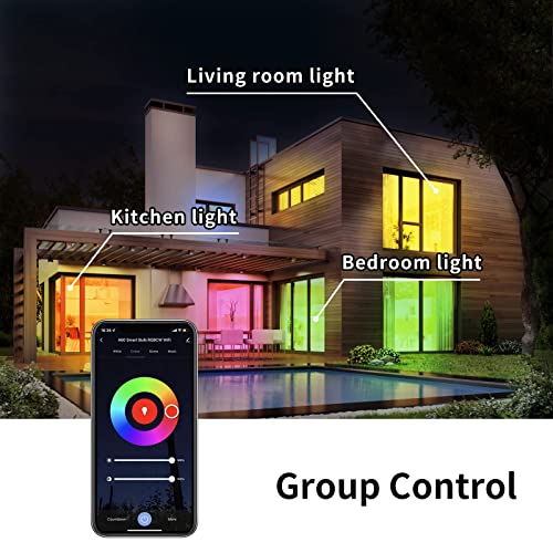 Fitop Smart Bulbs, WiFi LED Smart Light Bulb, RGBCW Color Changing...